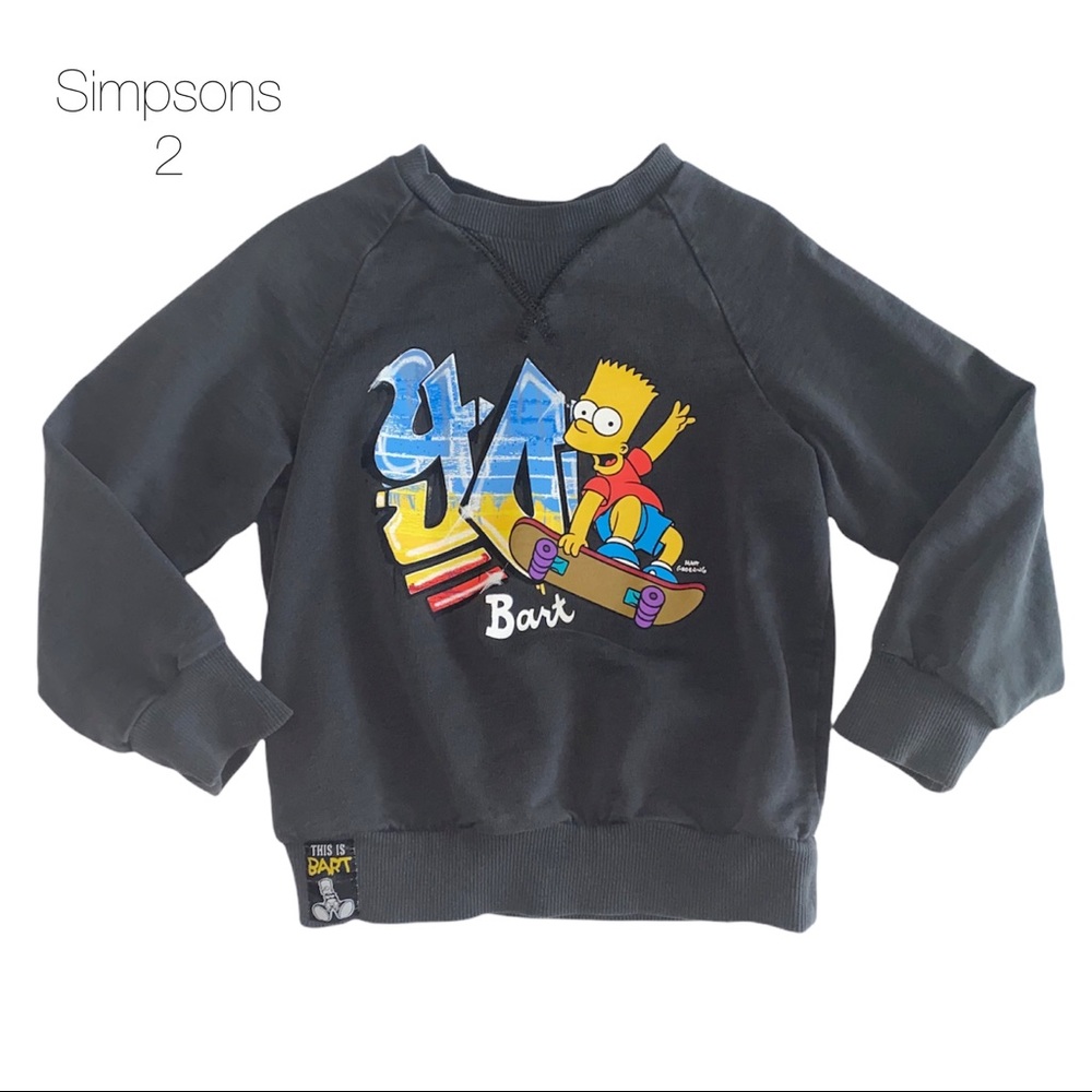 Simpsons Bart YO Skateboarding Sweatshirt RARE size 2
